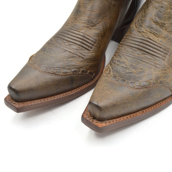 Tony Lama VF6009 Brown Leather Western Cowboy Boots Womans Size 7B EUC - Picture 2 of 11